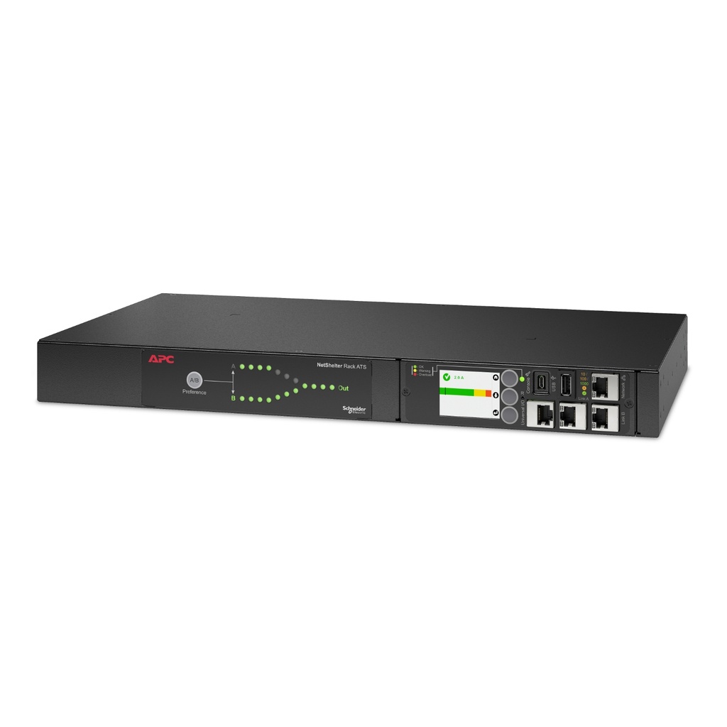 APC Rack Ats 16 A C20 in 8 C13 1 C19 out (Offline) UPS 3,700 W Power Supplies
