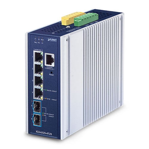 Planet IGS 6325 4T2X IP30 Industrial L3 2.5GBASE-T+ SFP+ Managed Switch Copper Wire Network Equipment