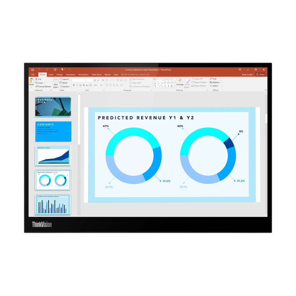 [15237327000] Lenovo ThinkVision M14d 14 inch Flat Screen 14-inch Monitors