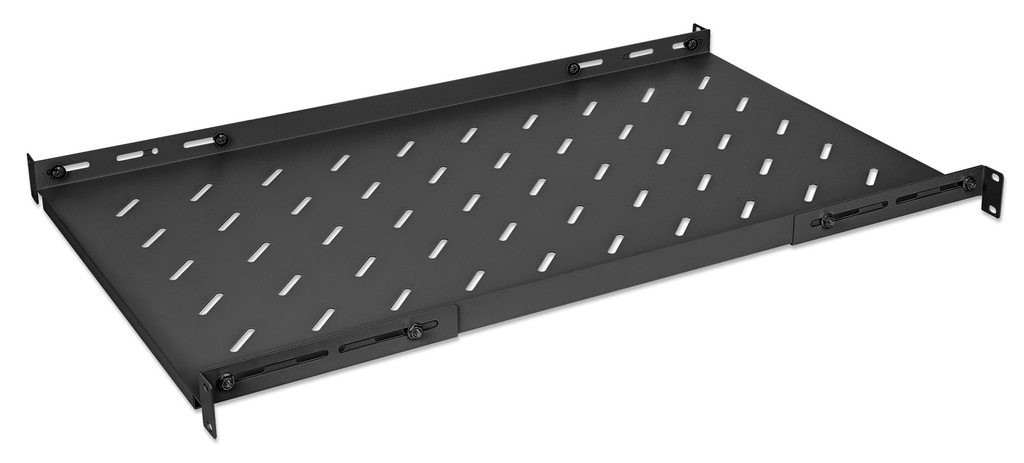 [15681901000] Intellinet 19 inch Fixed Shelf (adjustable) 1U 750mm shelf depth 750 to 950mm adjustable rail depth Max 20kg Black Lifetime warranty Rack shelf Steel 3.2 kg Rack Accessories