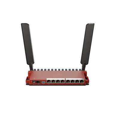 MikroTik L009UiGS 2HaxD IN Wi-Fi 6 (802.11ax) Single-band (2.4 GHz) Ethernet LAN Red Tabletop router Network Equipment