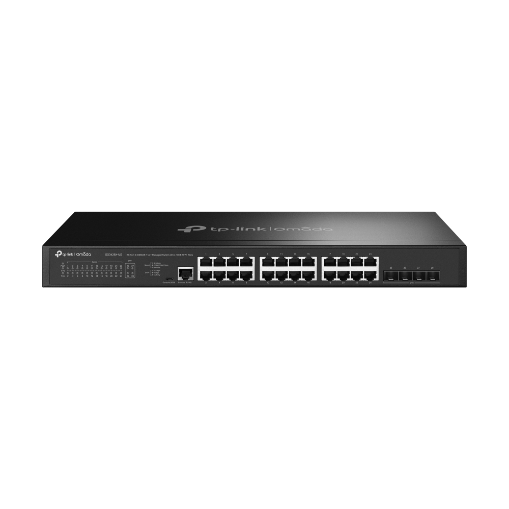 TP-LINK SG3428X-M2 TL SG3428X M2 JetStreamT 2.5GBASE-T L2+ Managed Switch with 4 Switch 0.1 GBps Network Equipment