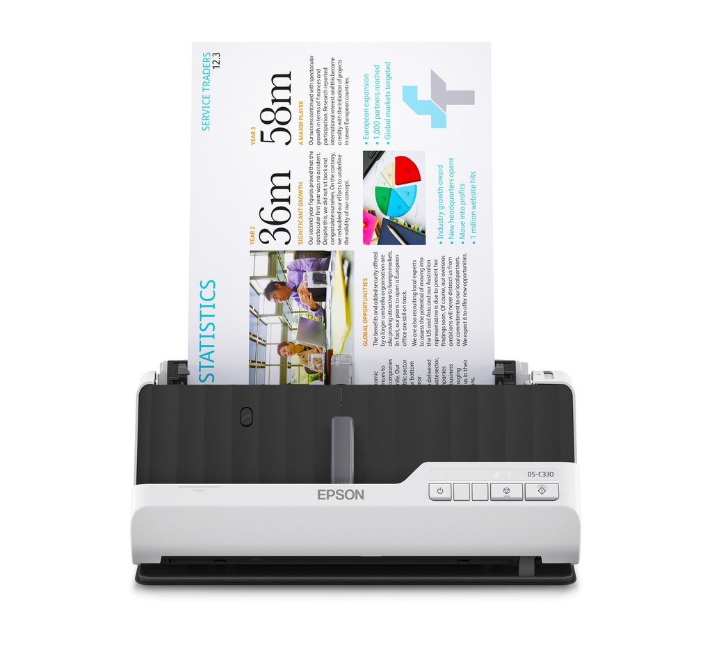 Epson DS-C330 Einzelblatt-Scanner Duplex A4/Legal 600 dpi x 600 dpi au... Epson Workforce document scanner Scanners