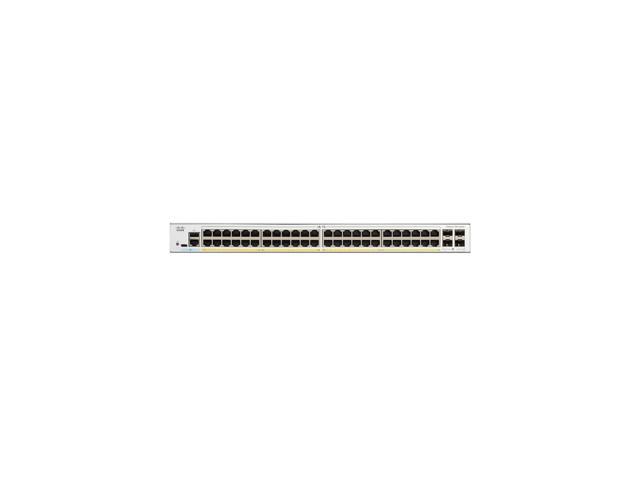 Cisco Catalyst 1300 48P 4G Managed Switch 48 Port GE PoE 4x1GE SFP Limited Lifetime Protection (C1300 48P 4G) Managed L2/L3 Gigabit Ethernet (10/100/1000) Power over Ethernet (PoE) Rack mounting Network Equipment