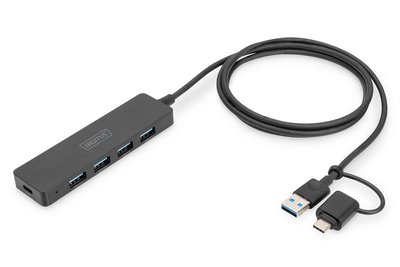 DIGITUS USB 3.0 Hub 4-Port, Slim Line USB Hubs