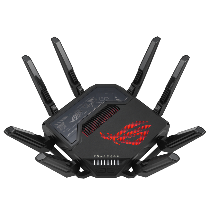 [16784705000] ASUS ROG Rapture GT-BE98 Wi-Fi 7 (802.11be) Quad-band (2.4 GHz 5 GHz-1 5 GHz-2 6 GHz) Ethernet LAN Black Tabletop router Network Equipment