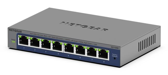 Netgear Plus Switch GS108E Switch 1 GBps Network Equipment