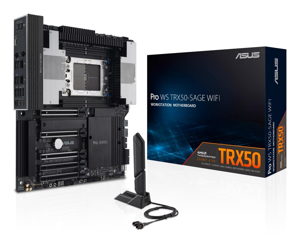 ASUS Pro WS TRX50-SAGE Wi-Fi AMD Socket sTR5 AMD Ryzen Threadripper 1000 Series DDR 5-SDRAM 1 TB DIMM Motherboards