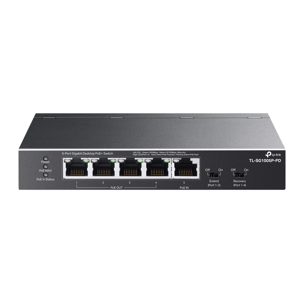 TP-LINK desk-top PoE+ Switch TL SG1005P PD Switch 1 GBps Network Equipment