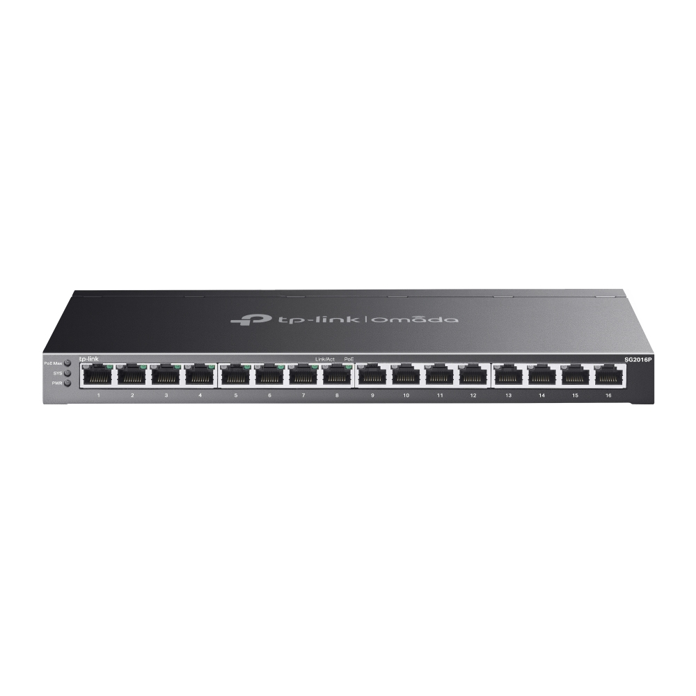 TP-LINK JetStream Switch TL-SG2016P Switch 1 GBps Network Equipment