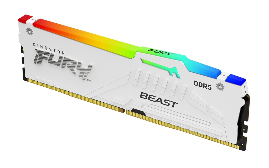 Kingston 6000 Dimm Fury Beast WhiteRGBE 16 GB DDR 5 Memory Modules