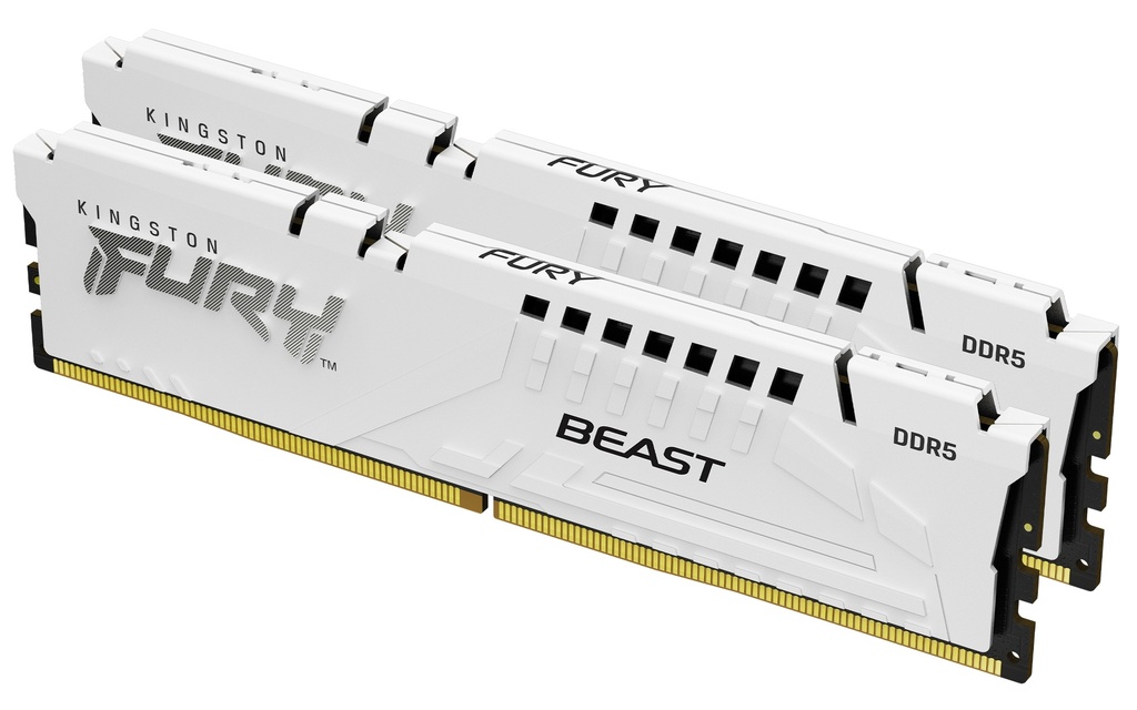 [18631684000] Kingston 6000Mt/s Cl30 Dimm Kit of 2 Fury Beast Wh 32 GB DDR 5 Memory Modules