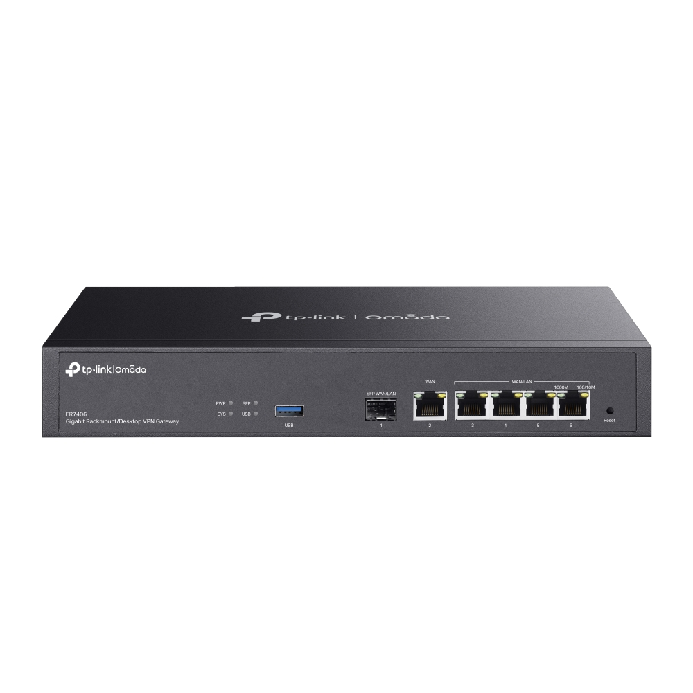TP-LINK ER7406 Omada Rackmount desk-top VPN Router Router 1 GBps Network Equipment