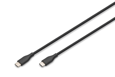 DIGITUS USB-C silicone connection cable, 2 m, black Cables & Adapters