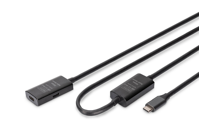 DIGITUS Active USB 3.2 Gen1 5G extension cable, USB-C USB-C, 10 m Cables & Adapters