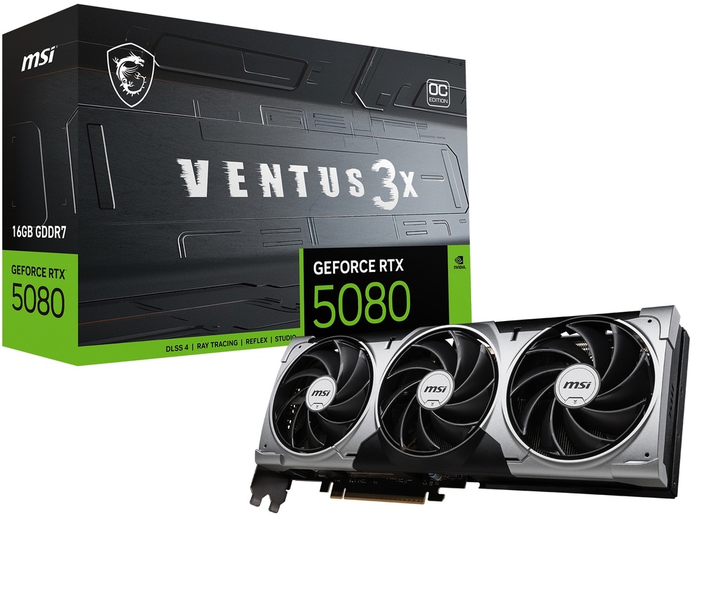 [20225074000] MSI GeForce RTX 5080 16G VENTUS 3X OC graphics card Graphics Cards