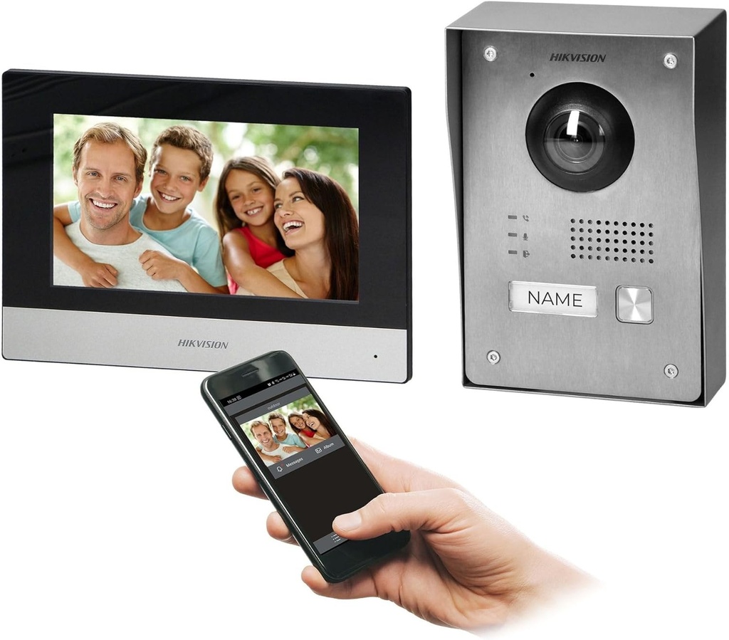 Hikvision DS KIS703Y P Two-wire Digital IP Video Intercom Kit PBX Systems