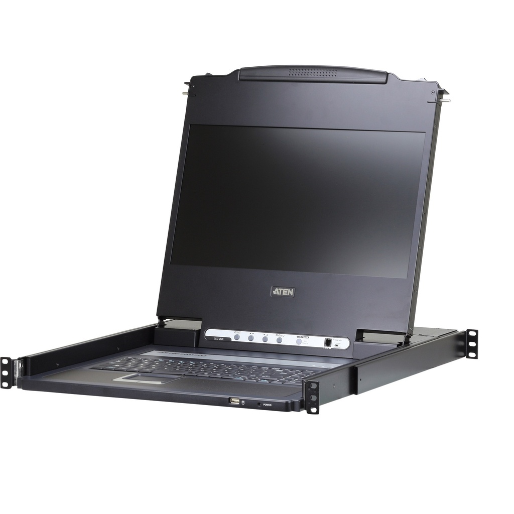 ATEN USB DVI WideScreen Full HD 17.3 LCD console with Peripheral KVM console DVI KVM Switches