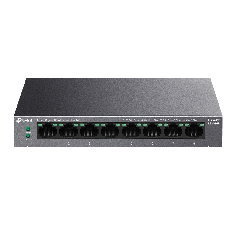 TP-LINK LS108GP Switch 8xGE PoE+ Switch 1 GBps Network Equipment