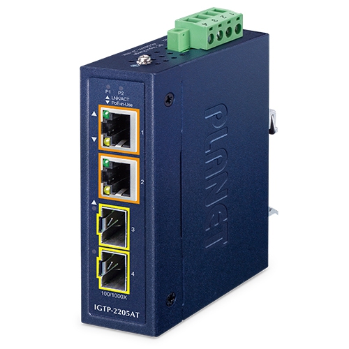 Planet IP30 Compact size 100/1000X SFP+/1000T 802.3at PoE+ Media Converter 0.1 GBps Network Equipment