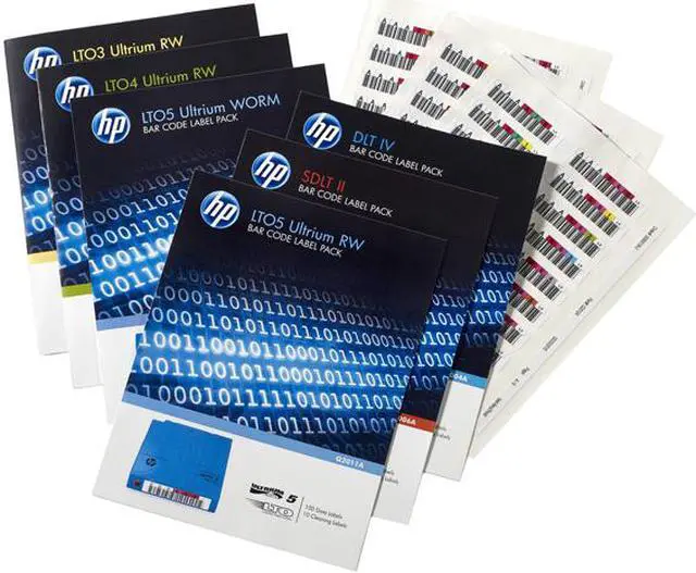 [2509301000] HPE LTO Ultrium 6 RW Bar Code Label Pack Optical Media Accessories