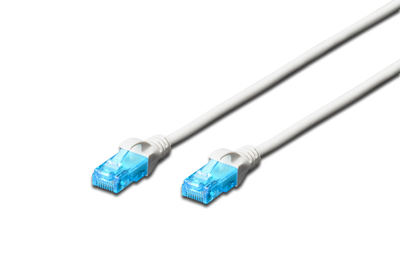 DIGITUS CAT 5e U/UTP patch cord 1 m Cat5e U/UTP (UTP) RJ-45 White Cables & Adapters