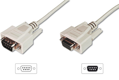 DIGITUS Data transfer extension cable, D-Sub9/St D-Sub9/Bu Cables & Adapters