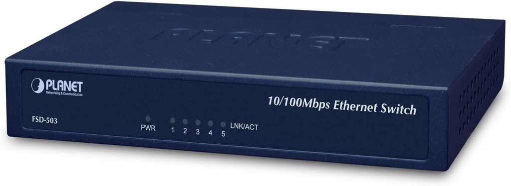 Planet Fast Ethernet Switch Metal Switch Copper Wire Network Equipment
