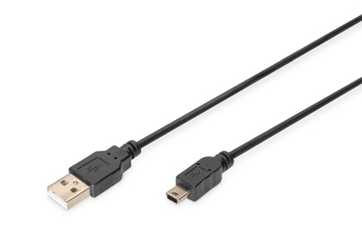 DIGITUS USB-A Mini-B connection cable, 1.8 m Cables & Adapters