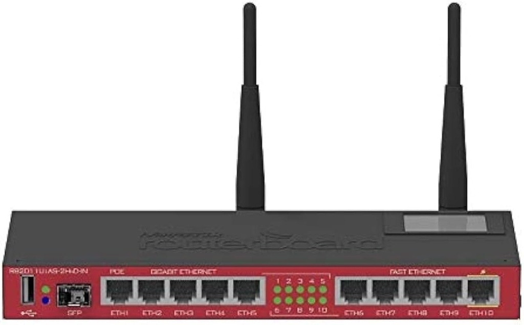 MikroTik Groove 52HPn 10,100 Mbit/s 9 30 V 4.56 W gray Qualcomm Atheros AR9342 600 MHz Antennas