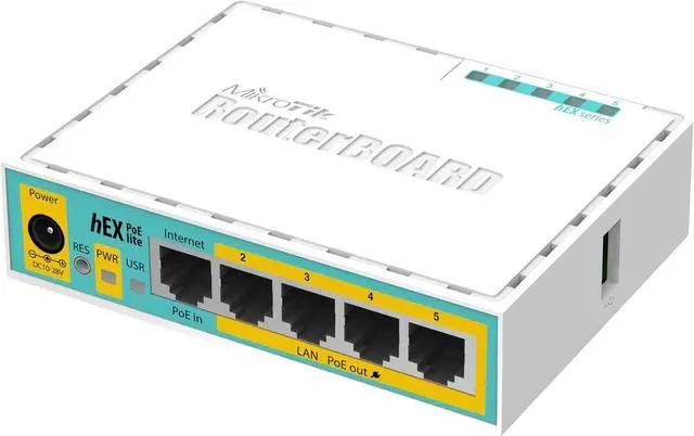 MikroTik RouterBOARD RB750UPr2 hEX PoE lite Router Wi-Fi Network Equipment