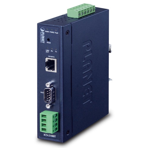 [4909481001] Planet ICS-2100T IP30 Industrial 1-Port RS232/RS422/RS485 Server Backed Servers