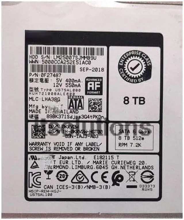 [4925337000] HPE SATA LFF 512e LP MDL HDD HDD SATA HDDs