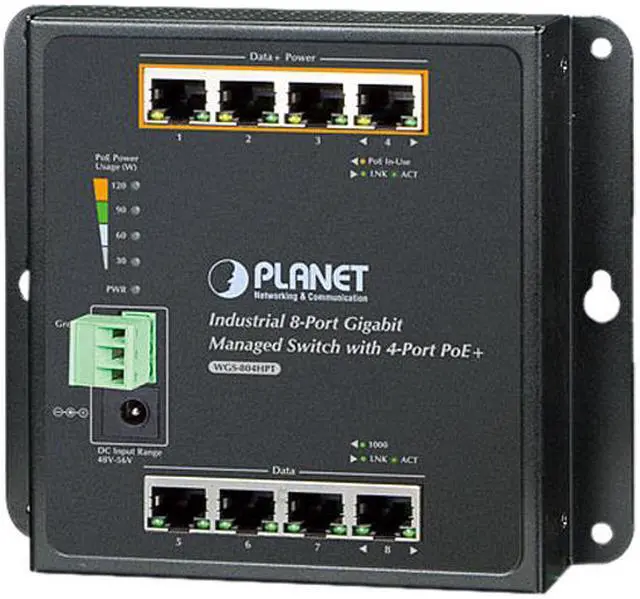 Planet WGS-804HPT Switch verwaltet 4 x/1000 PoE++ 4 an Wi-Fi Network Equipment