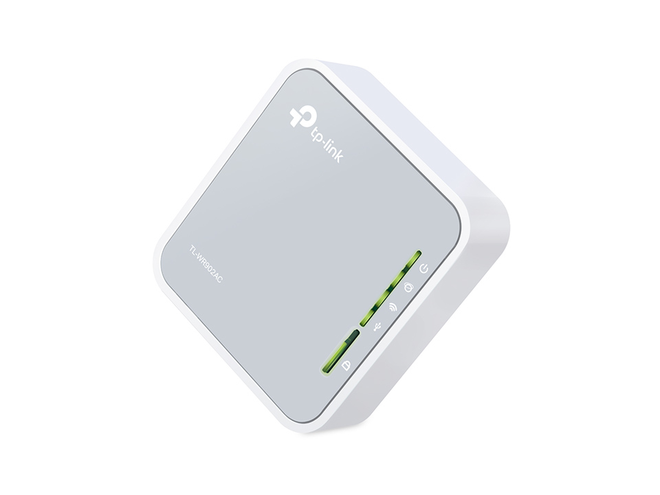 TP-LINK TL-WR902AC Wi-Fi 5 (802.11ac) Dual-band (2.4 GHz 5 GHz) Ethernet LAN 4G White portable router Network Equipment