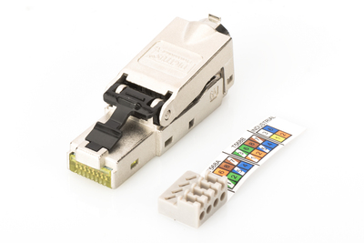DIGITUS CAT 6 A Field Termination Plug, STP with dust cap, bend relief Cables & Adapters