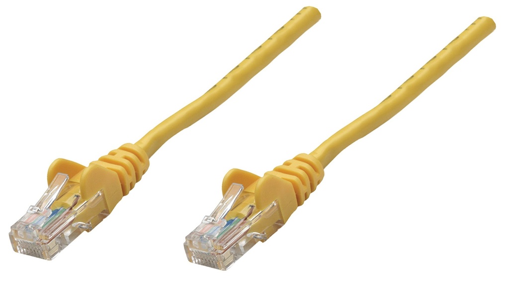 Intellinet Network Patch Cable Cat6A 0.25 m Yellow Copper S/FTP LSOH LSZH PVC RJ45 Gold Plated Contacts Snagless Booted Lifetime Warranty S/FTP (S-STP) RJ-45 Cables & Adapters