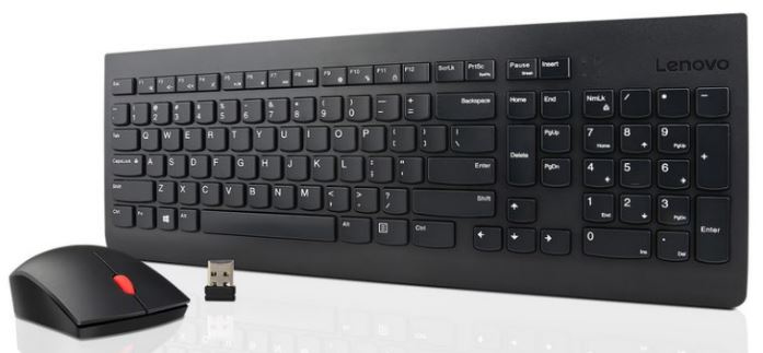 [5509901000] Lenovo Essential Wireless Combo Keyboard 1200 dpi QWERTY Black Keyboards, Mice & Input Devices