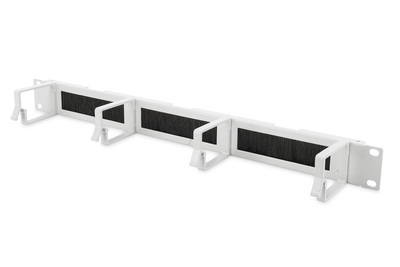 DIGITUS Cable Management Panel with Brush Entries for 483 mm (19 inch) Cabinets, 1U Rack Accessories