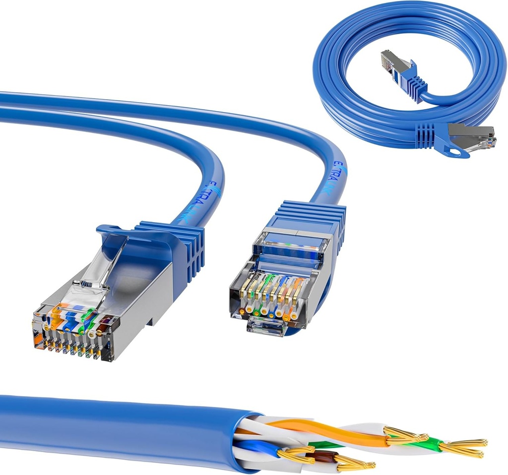 Extralink Kat.6 A S/FTP LAN Patchcord Copper twisted pair 10 GBps Cable Network Cables & Adapters