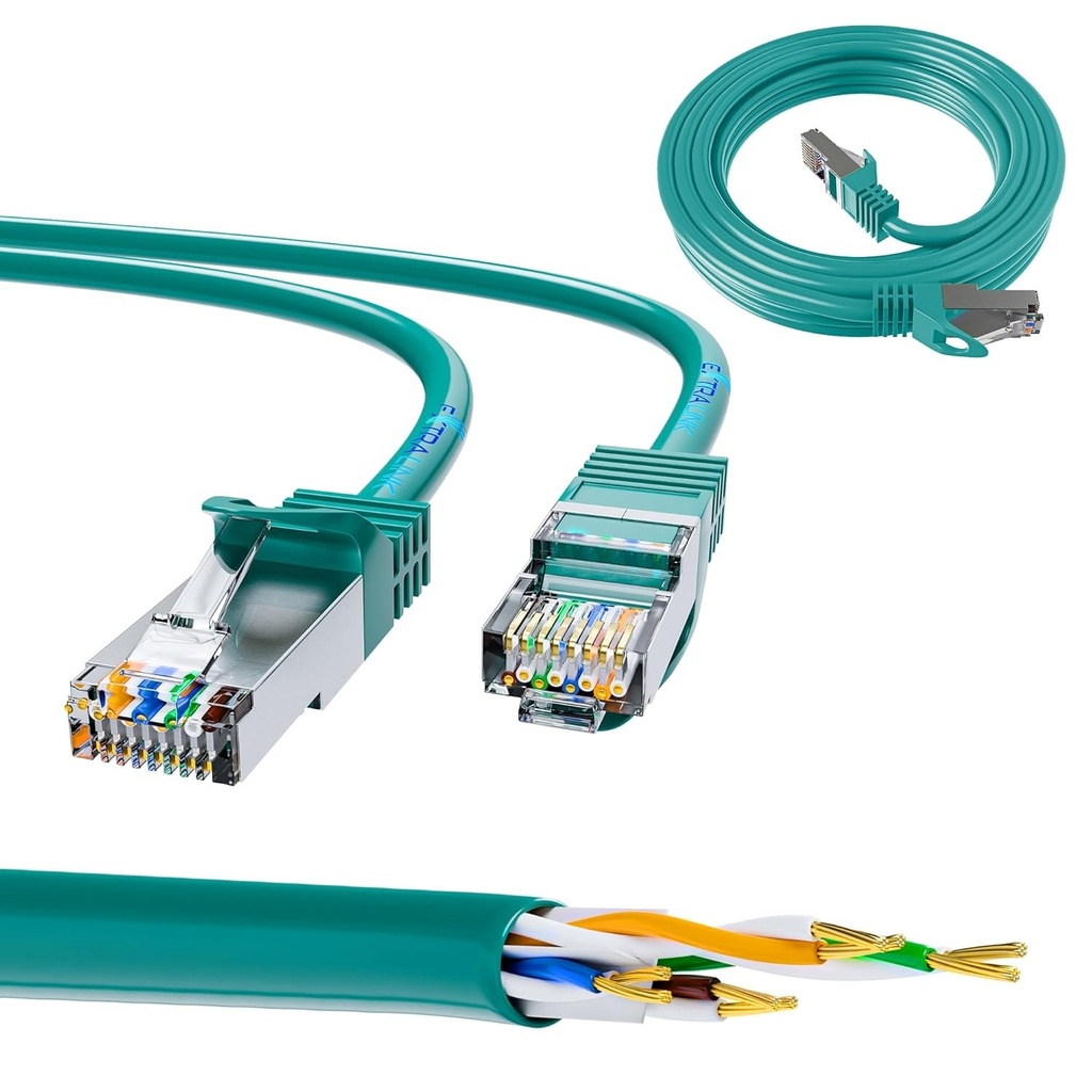 Extralink Cat.6 FTP LAN Patch Cord Copper Twisted Pair 1GBps Cable Network Cables & Adapters