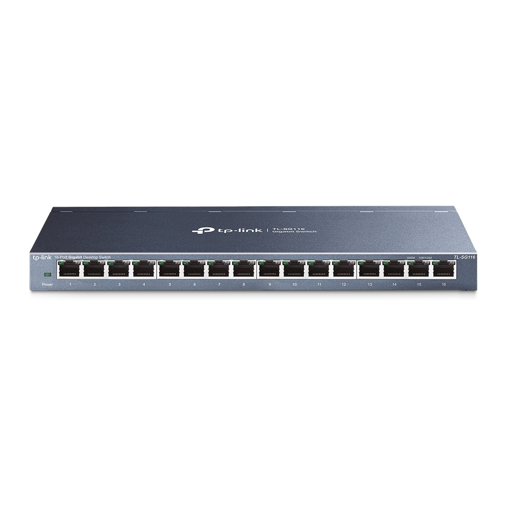 TP-LINK TL-SG116 Unmanaged Gigabit Ethernet (10/100/1000) Full duplex Wall mountable Network Equipment