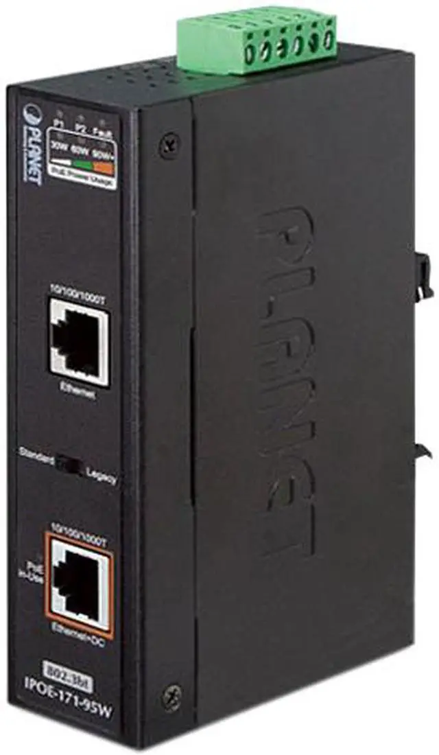 Planet IPOE 171 95 W Gigabit Ethernet (10/100/1000) Power over Ethernet (PoE) Wall mountable Network Equipment