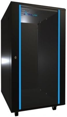 [6890619000] Extralink Rackmount cabinet 22U 600x800 Black standing Freestanding rack 22U 726 kg Key lock Rack rails Black Racks