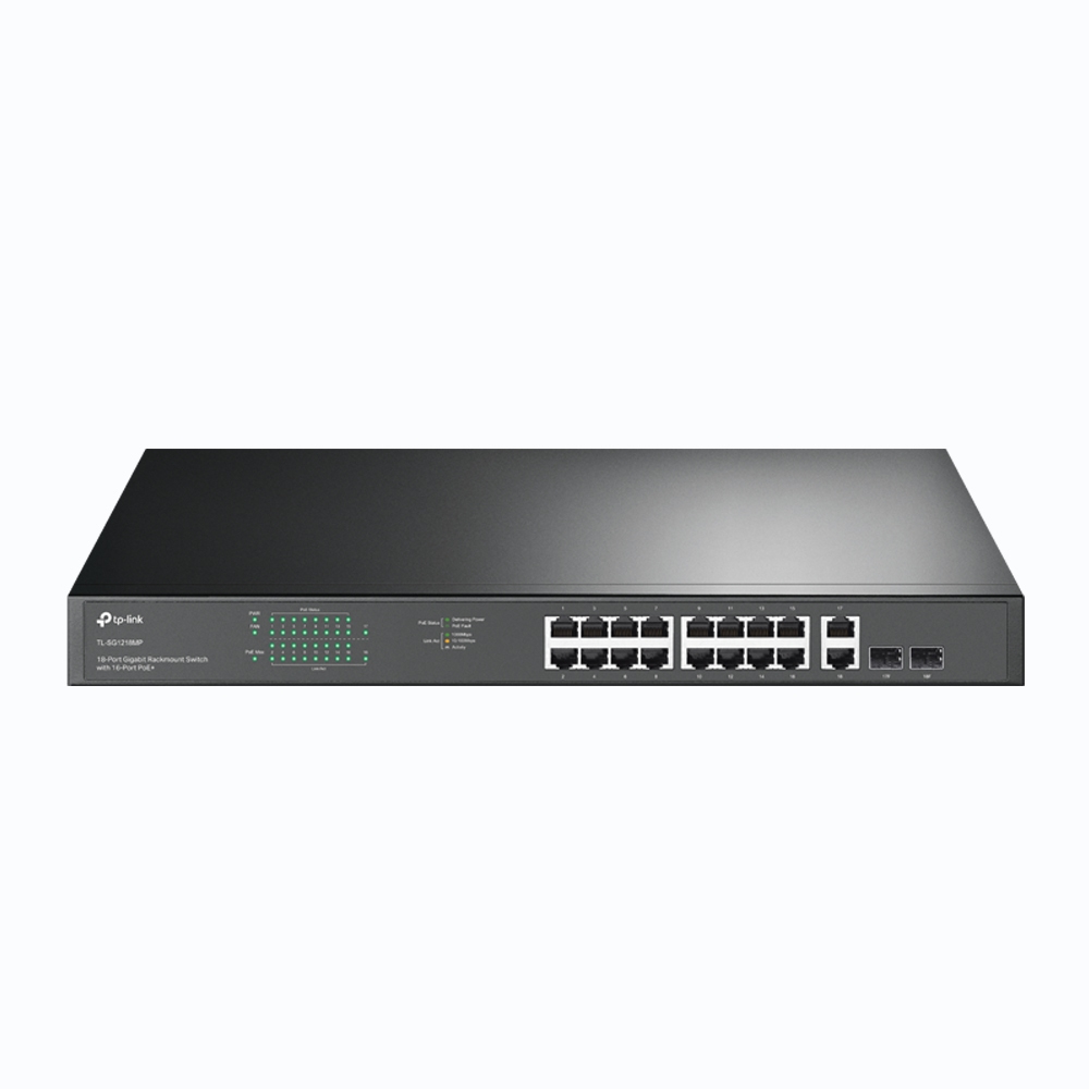 TP-LINK TL-SG1218MP PoE+ Rackmount Switch Switch Wi-Fi Network Equipment