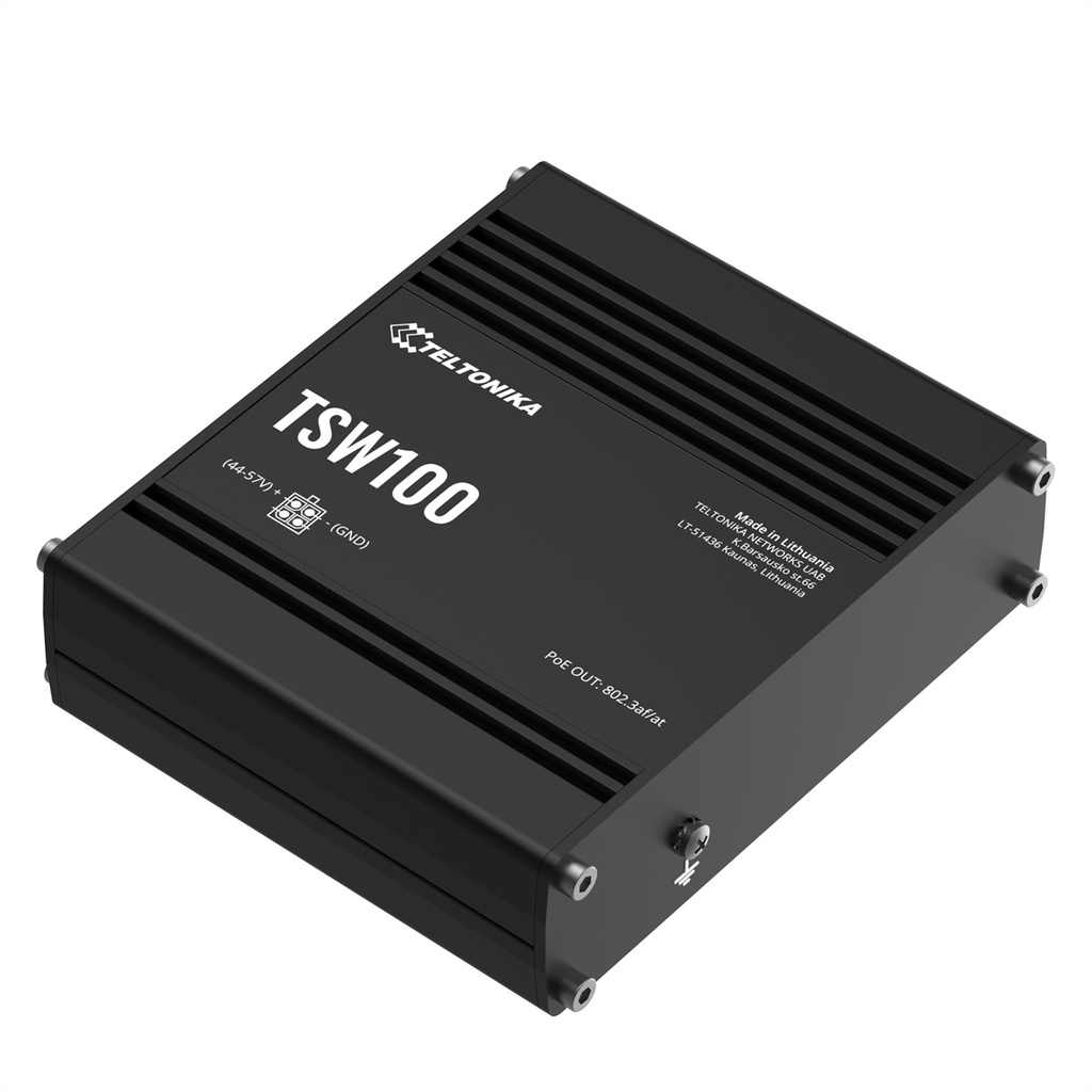 Teltonika TSW100 Unmanaged Gigabit Ethernet (10/100/1000) Power over Ethernet (PoE Network Equipment