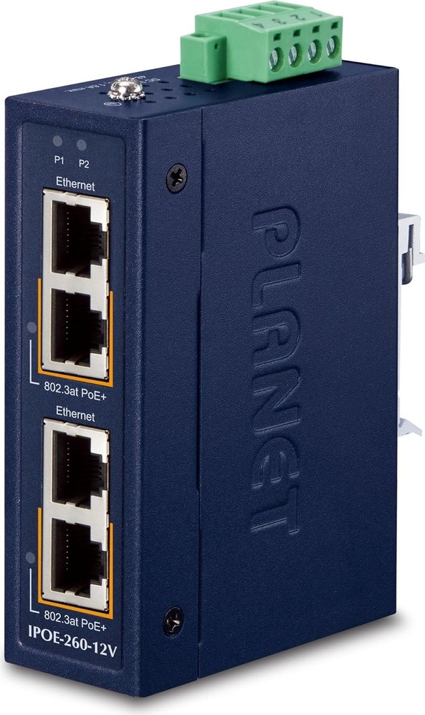 Planet Industrial/1000T 802.3at PoE+ Injector Hub 1 GBps Network Equipment