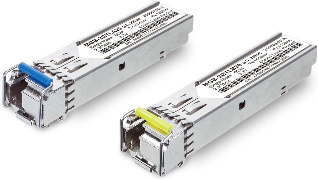 Planet 2.5G SFP Transceiver TX 1550nm RX 1310nm DDM 20km Transceiver Network Equipment