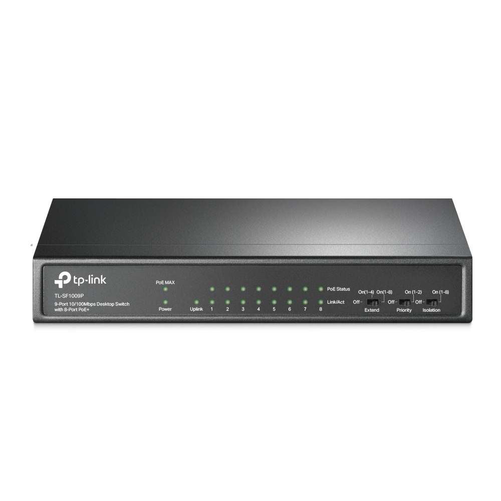 TP-LINK TL-SF1009P desk-top Switch with P Switch 0.1 GBps Network Equipment