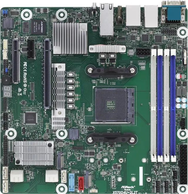 ASRock motherboard X570D4U Micro ATX Socket AM4 AMD X570 Motherboard AMD Socket AM4 (Ryzen Motherboards